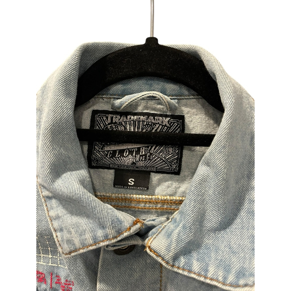 Trademark Brooklyn Cloth Men's Size Small Denim Blue Jacket New Age Graphic - Picture 3 of 12